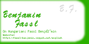 benjamin fassl business card